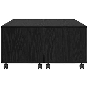 Schwarzer Couchtisch Eichenoptik 75x75 cm