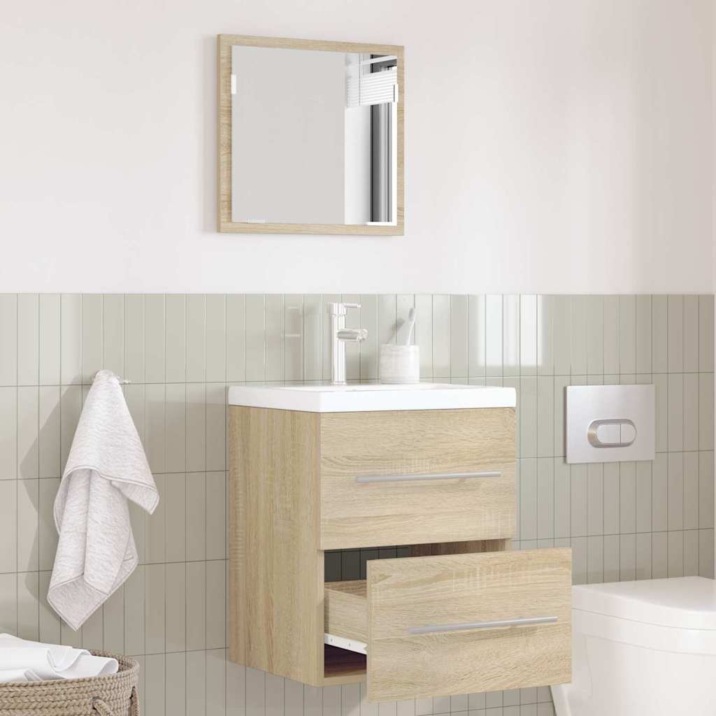 Badezimmermöbel Set Braun mit Schubladen