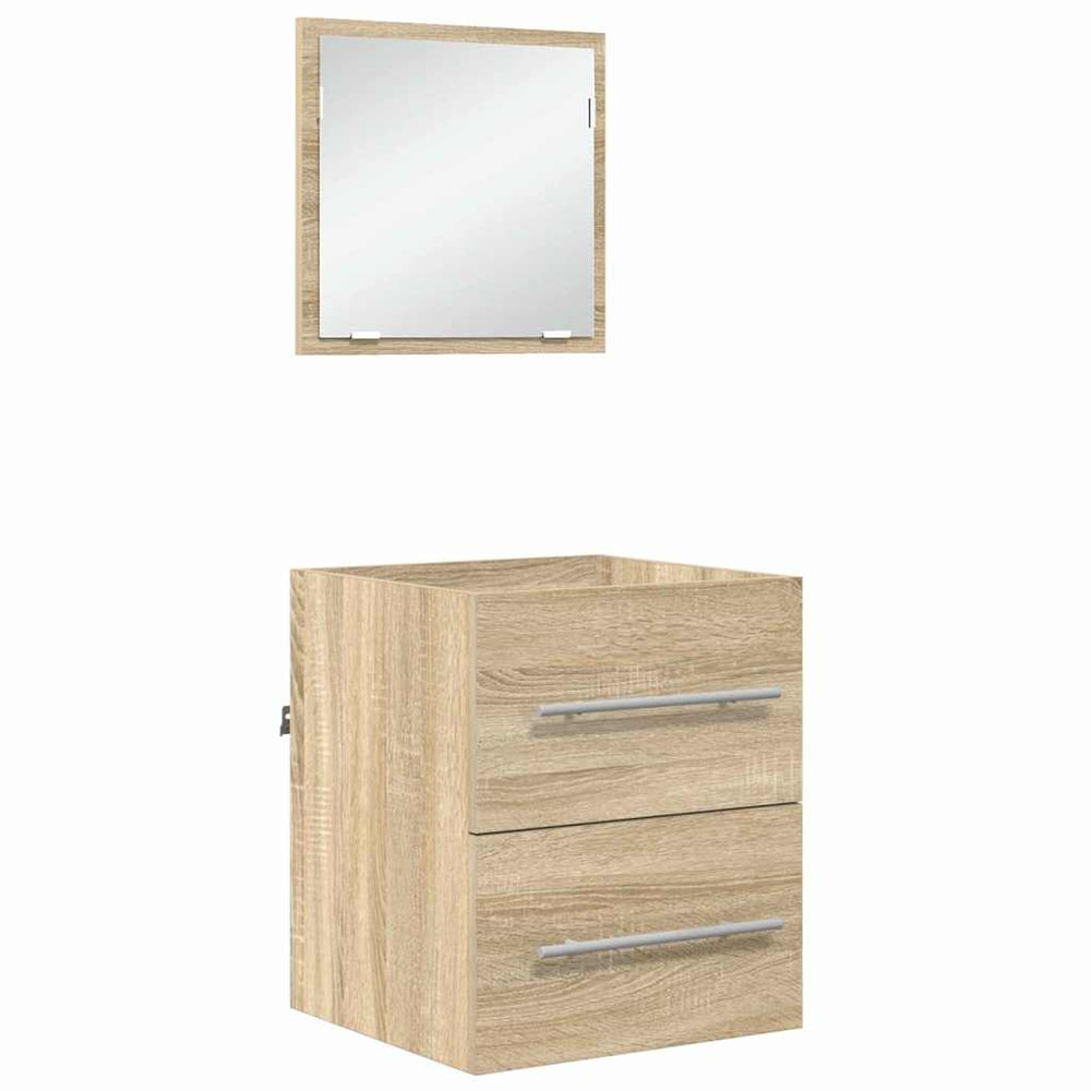 vidaXL Ensemble de meubles de salle de bain avec tiroirs marron 41 x 38,5 x 48 cm