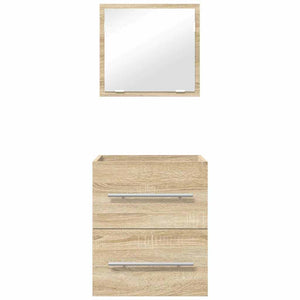 Badezimmermöbel Set Braun mit Schubladen