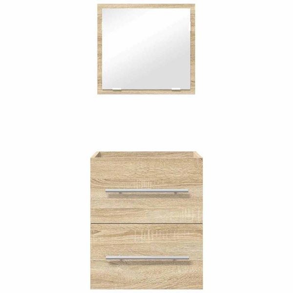 Badezimmermöbel Set Braun mit Schubladen
