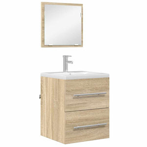 Badezimmermöbel Set Braun mit Schubladen