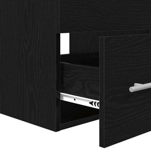 Schwarzes Badezimmermöbel-Set mit Schubladen