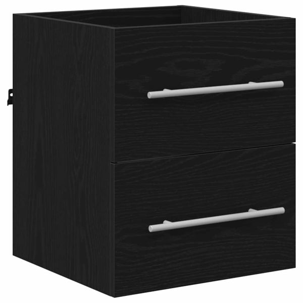Schwarzes Badezimmermöbel-Set mit Schubladen