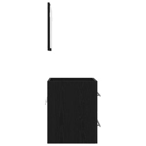 Schwarzes Badezimmermöbel-Set mit Schubladen