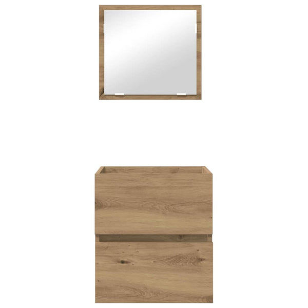 Badezimmerschrank Artisan Eiche mit Spiegel