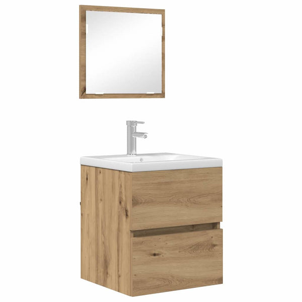 Badezimmerschrank Artisan Eiche mit Spiegel