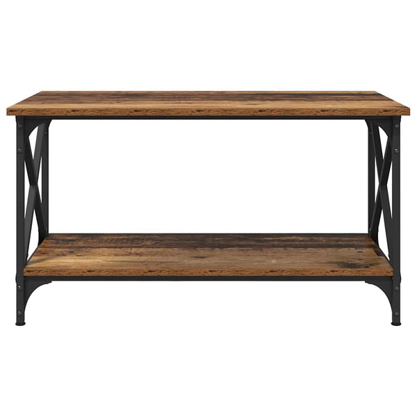 vidaXL Table basse en bois de récupération 80 x 45 x 45,5 cm en bois d'ingénierie