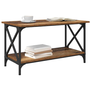 vidaXL Table basse en bois de récupération 80 x 45 x 45,5 cm en bois d'ingénierie