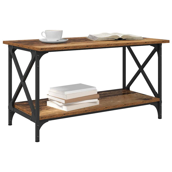 vidaXL Table basse en bois de récupération 80 x 45 x 45,5 cm en bois d'ingénierie