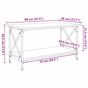 Couchtisch Artisan Eiche 80x45 cm