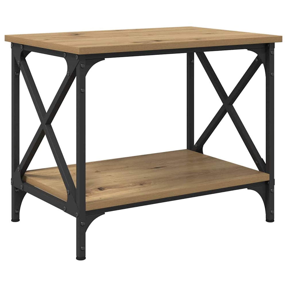 vidaXL Side Table Artisan Oak 55 x 38 x 45 cm Engineered Wood
