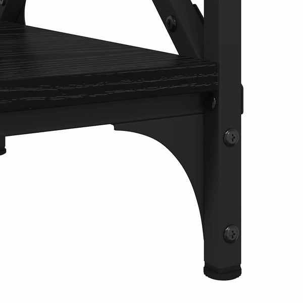 vidaXL Side Table Black Oak Look 55 x 38 x 45 cm