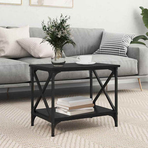 vidaXL Side Table Black Oak Look 55 x 38 x 45 cm