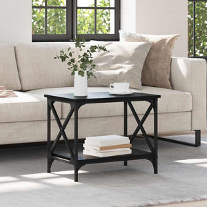 vidaXL Side Table Black Oak Look 55 x 38 x 45 cm