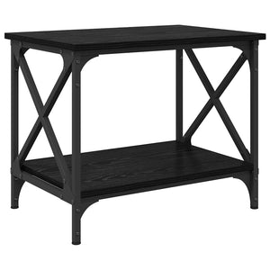 vidaXL Side Table Black Oak Look 55 x 38 x 45 cm