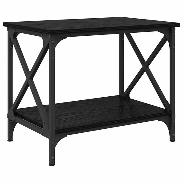 vidaXL Side Table Black Oak Look 55 x 38 x 45 cm