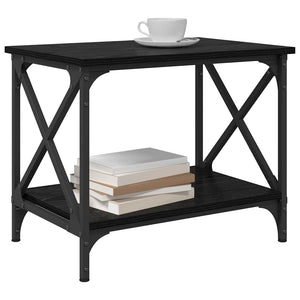 vidaXL Side Table Black Oak Look 55 x 38 x 45 cm