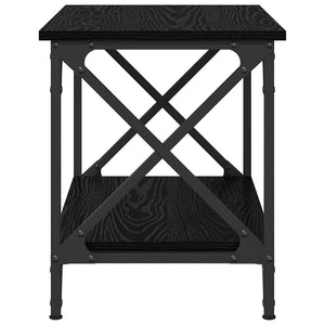 vidaXL Side Table Black Oak Look 55 x 38 x 45 cm