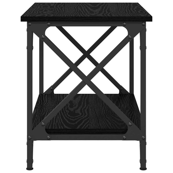 vidaXL Side Table Black Oak Look 55 x 38 x 45 cm