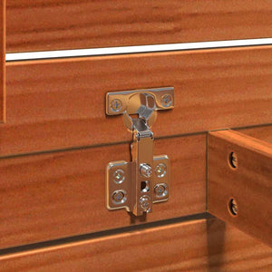 Wachsbraune Aufbewahrungsbox aus Holz