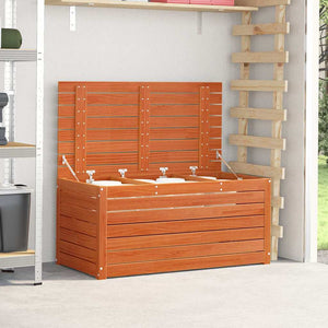 Wachsbraune Aufbewahrungsbox aus Holz