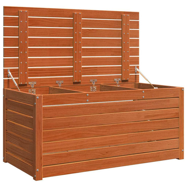 Wachsbraune Aufbewahrungsbox aus Holz