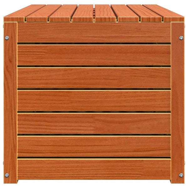 Wachsbraune Aufbewahrungsbox aus Holz