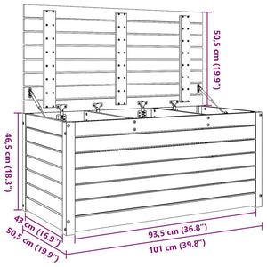 Wachsbraune Aufbewahrungsbox aus Holz