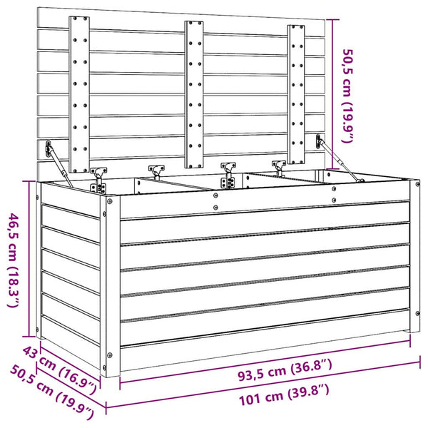 Wachsbraune Aufbewahrungsbox aus Holz