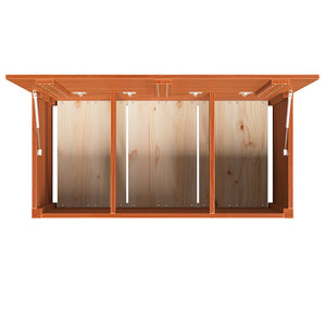 Wachsbraune Aufbewahrungsbox aus Holz