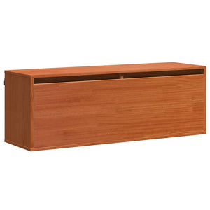 Wandschrank Kiefer Massivholz Wachsbraun 100x30x35 cm