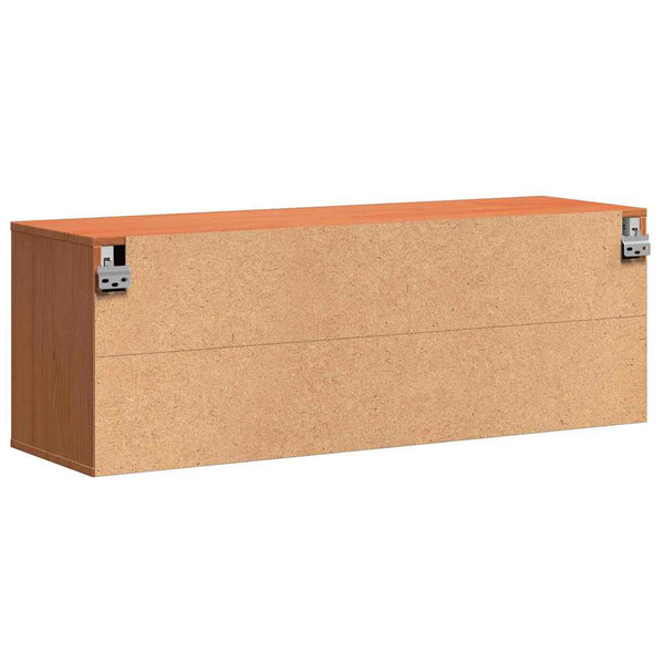 Wandschrank Kiefer Massivholz Wachsbraun 100x30x35 cm