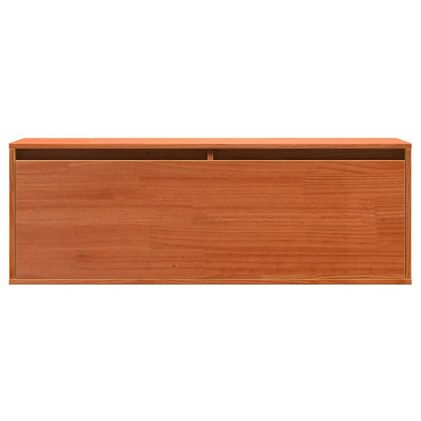 Wandschrank Kiefer Massivholz Wachsbraun 100x30x35 cm