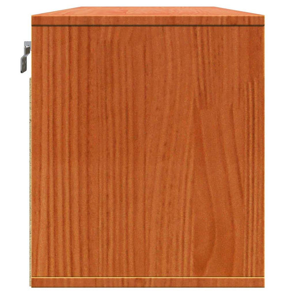 Wandschrank Kiefer Massivholz Wachsbraun 100x30x35 cm