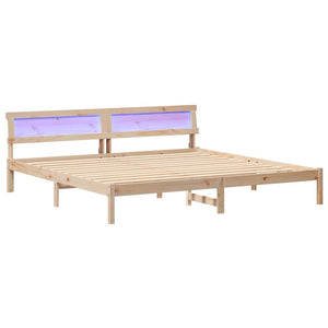 Bettgestell Braun 200x200 cm Kiefer Massivholz