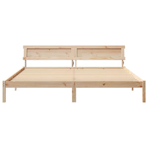 Bettgestell Braun 200x200 cm Kiefer Massivholz