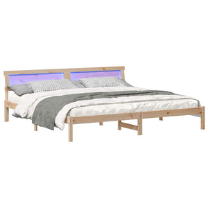Bettgestell Braun 200x200 cm Kiefer Massivholz