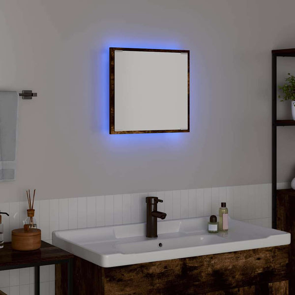 LED-Badezimmerspiegel Geräucherte Eiche 40cm