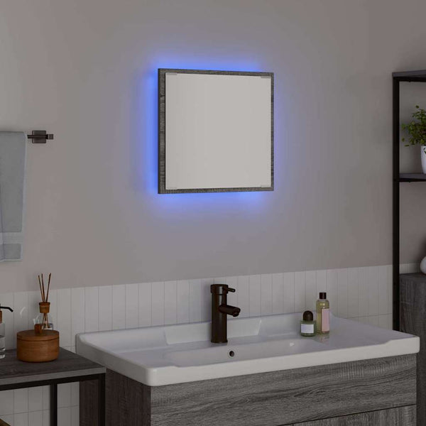 LED-Badezimmerspiegel Grau 40x37 cm