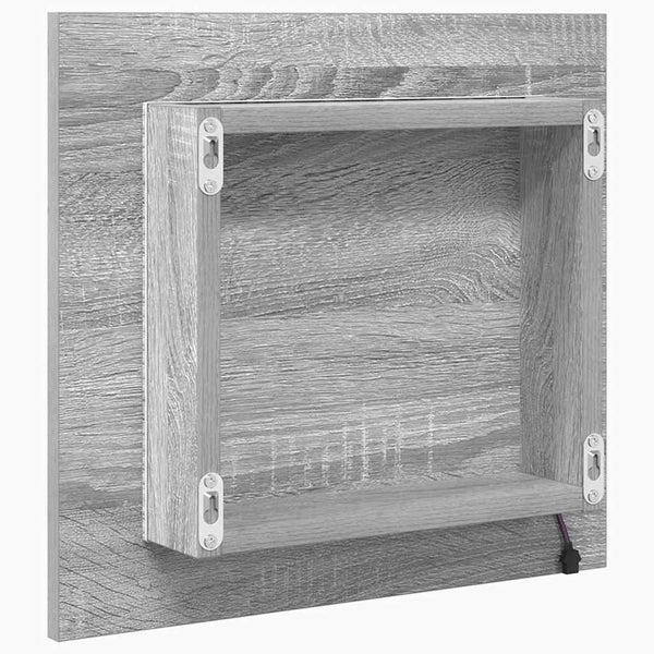 LED-Badezimmerspiegel Grau 40x37 cm