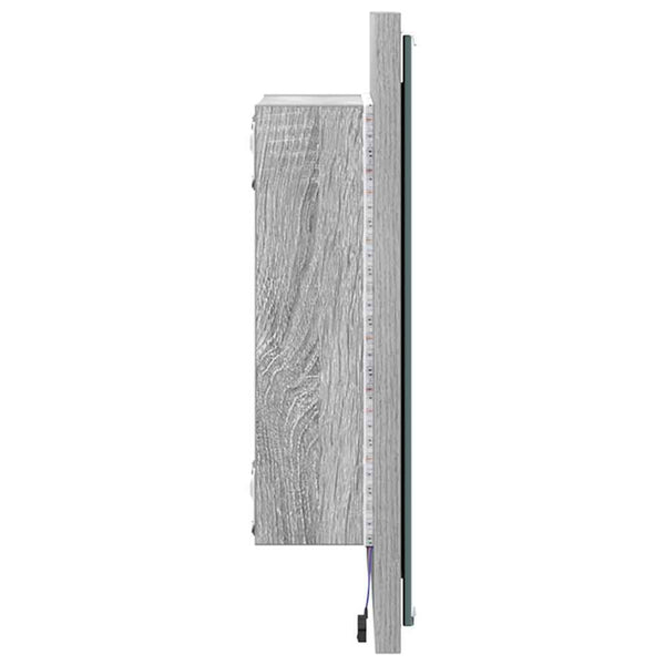 LED-Badezimmerspiegel Grau 40x37 cm