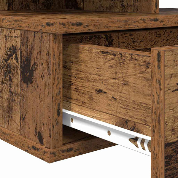Schwebender Nachttisch Altholz 40x31x28cm