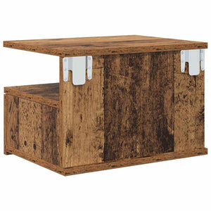 Schwebender Nachttisch Altholz 40x31x28cm