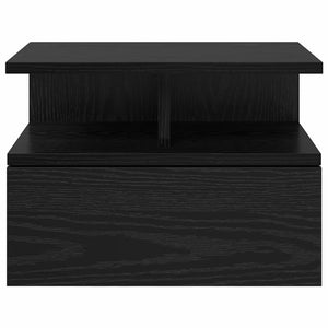 vidaXL Floating Nightstand Black Oak Look 40 x 31 x 28 cm