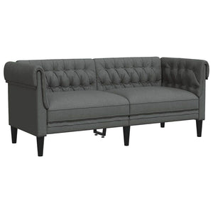 Dunkelgraue Wohnzimmer Couch, 2-teilig