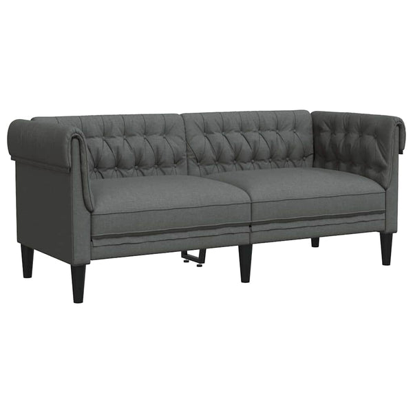 Dunkelgraue Wohnzimmer Couch, 2-teilig