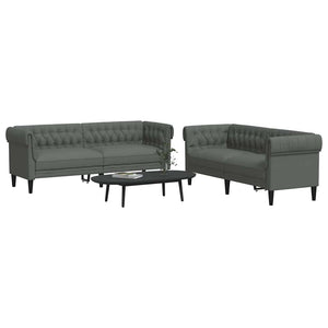 Dunkelgraue Wohnzimmer Couch, 2-teilig