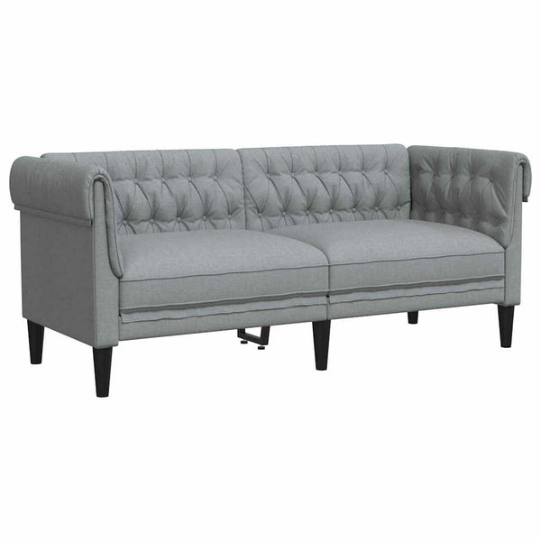 3-teilige Wohnzimmercouch, Hellgrau