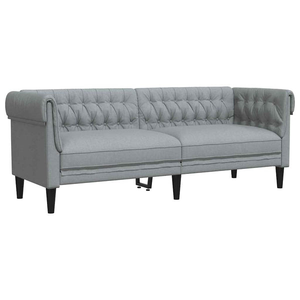 3-teilige Wohnzimmercouch, Hellgrau